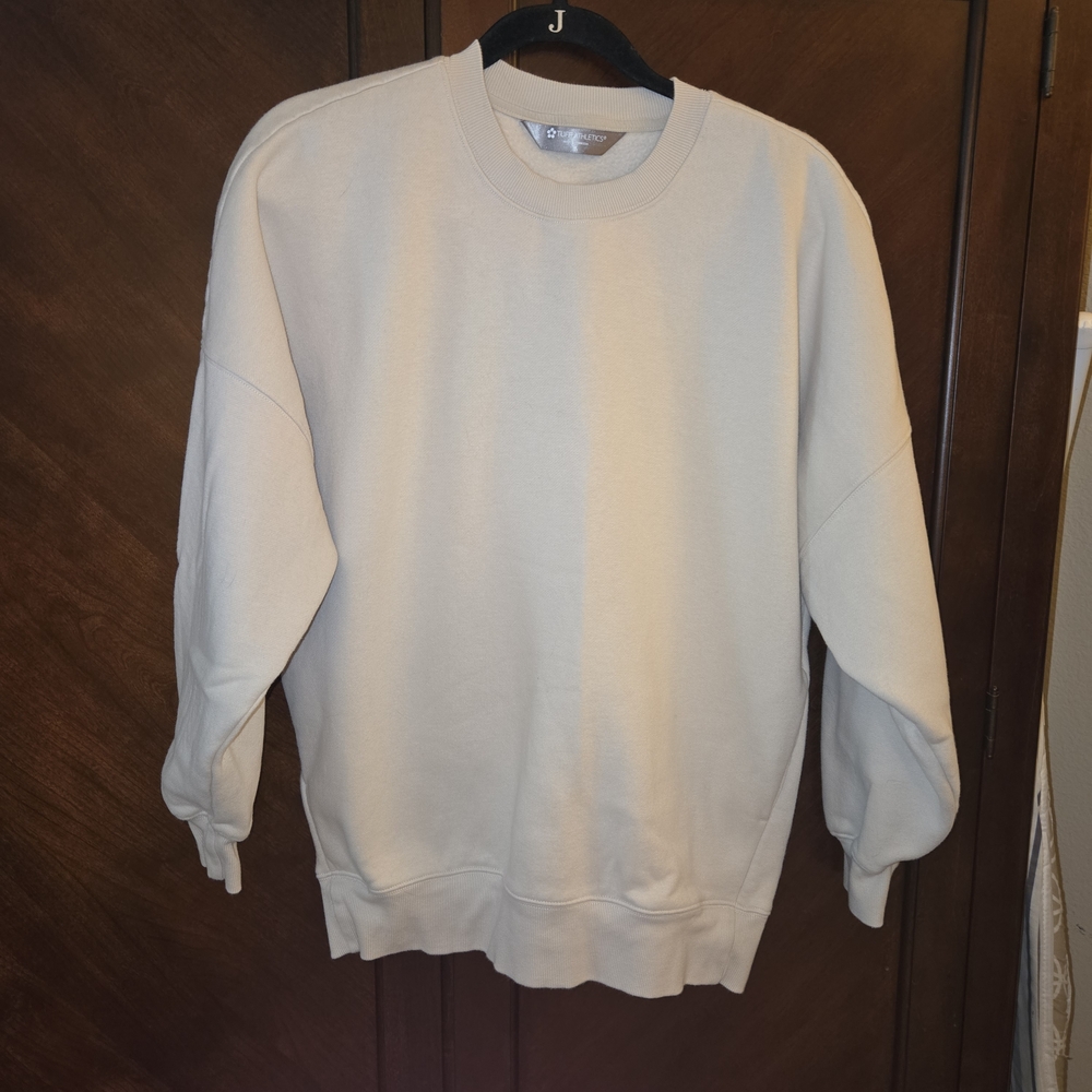 🌺 Tuff Athletics Crewneck Sweatshirt - Cream, Pockets